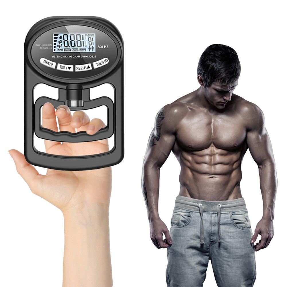 Grip Strength Tester 265Lbs/120Kg Digital Hand Dynamometer Ergonomic Grip Strength Meter LED Display for Home School Use