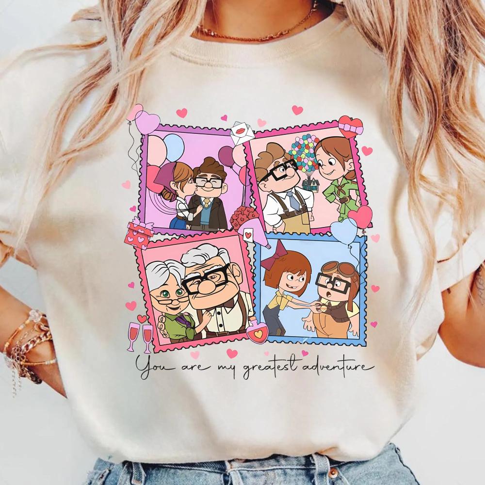 Up T Shirt Carl and Ellie T Shirt Up Movie Shirt Adventure Awaits Rainbow Balloons My Greatest Adventure Tee S