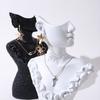 Boutique Necklace Jewelry Display Bust Resin Material Necklace Pendant Earring Chain Display-Case Mannequin Stand Holder