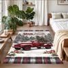 Christmas Custom Name Printed Square Area Rug Soft Non Slip Floor Carpet For Bedroom Holiday Gift
