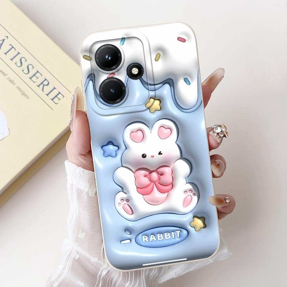 

Чехол Panda Rabbit для Infinix Hot 30i 30Play NFC Чехол для телефона Hot 40 40Pro 40i Мягкий силикон Мультяшная задняя крышка Защита камеры Hot 40i
