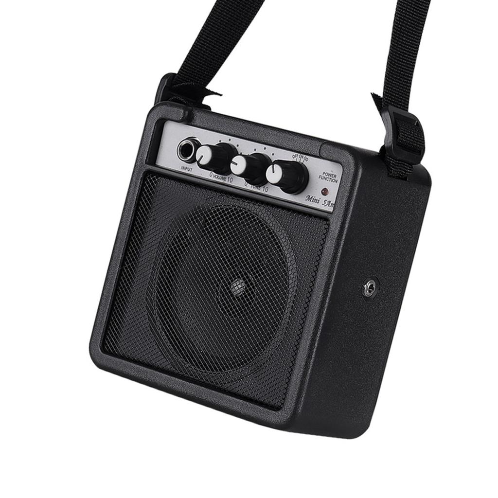 5W Mini Guitar Amplifier Amp Speaker with 3.5mm & 6.35mm Inputs 1 4 Inch Output Supports Volume Tone Adjustment