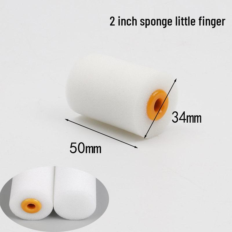 2 & 4 Inch Mini Finger Brush with Polyurethane Sponge for Latex and Art Paints