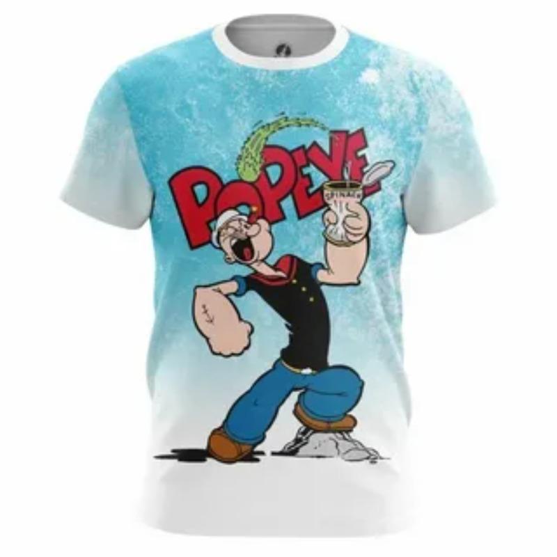 Fashionable New 3D Printed Fun Cartoon T-shirt Men's Comfortable Casual Round Neck Short Sleeved T-shirt
