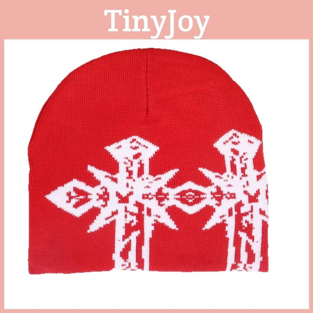 Double Pattern Cross Knitted Cap With Breathable Warm Hat Unisex Gift Fashion