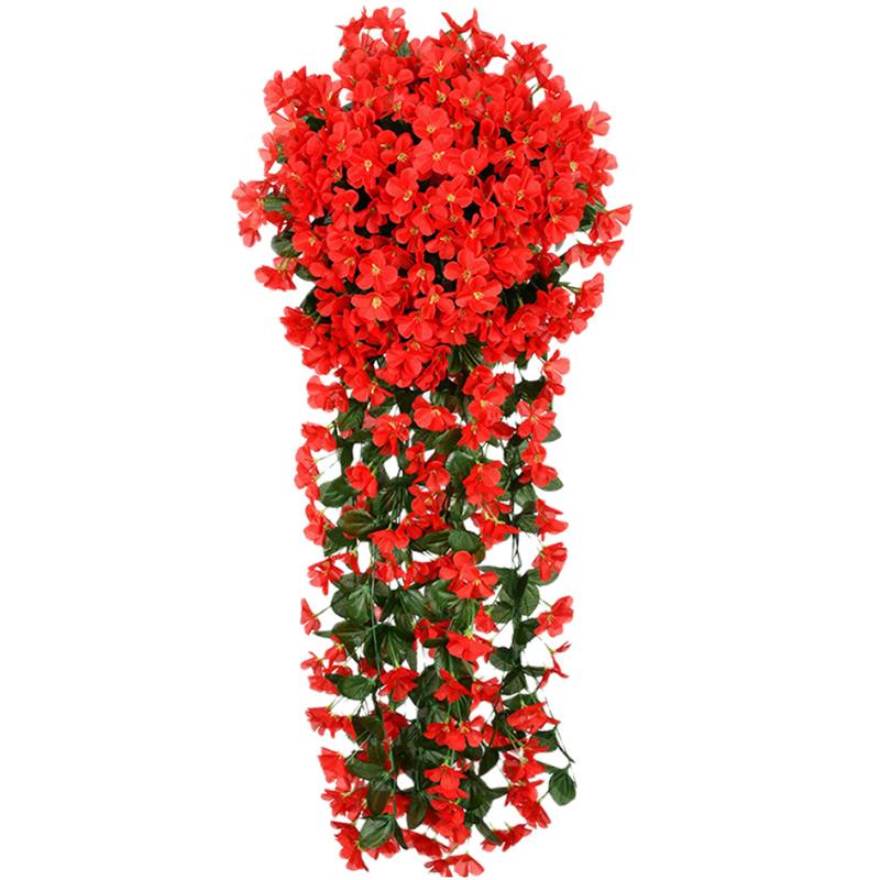 100CM Violet Artificial Flower Party Decoration Simulation Valentine S Day Wedding Wall Hanging Basket Flower Orchid Fake Flower