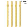4Pcs Creative Children's Milk Tea Silicone Straws Universal Easy-to-Clean Straight Straws 17cm Colorful Reusable Straws