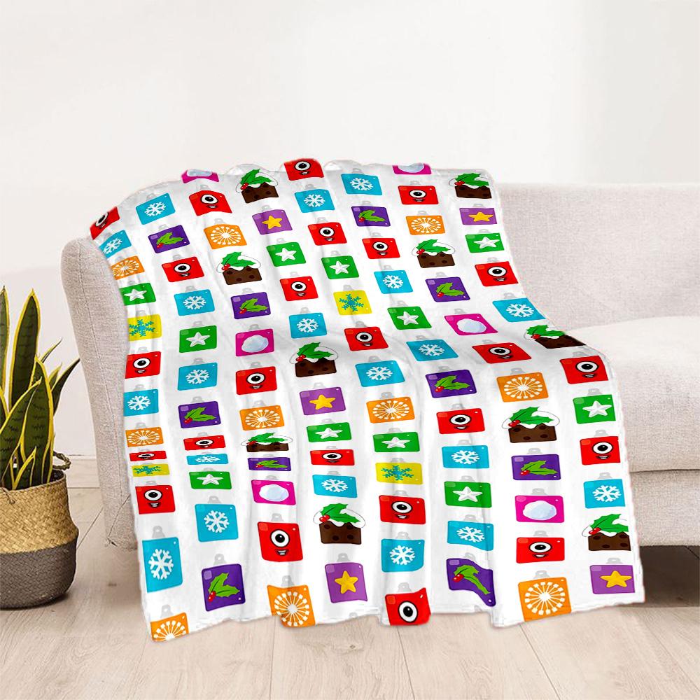 Coperta in Flanella Avventura con Blocchi Numerici - Morbida e Adatta per Divani, Letti, Uffici, Viaggi, Tutte le Stagioni, Ottimo Regalo per Feste e Compleanni.