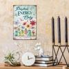 Vintage Be Kind Floral Rustic Metal Wall Sign Home Decor