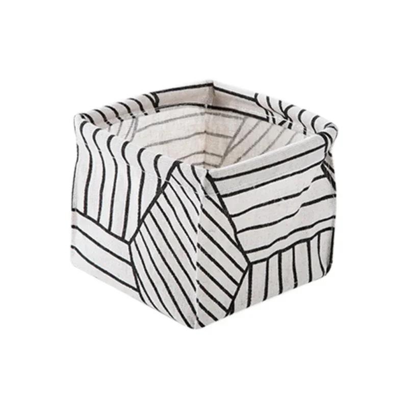 2025 New Foldable Bedroom Sundries Toy Storage Office Desk Stationery Storage Basket Cosmetic Underwear Organizer Desktop Storag 10x10x9cm 860₽