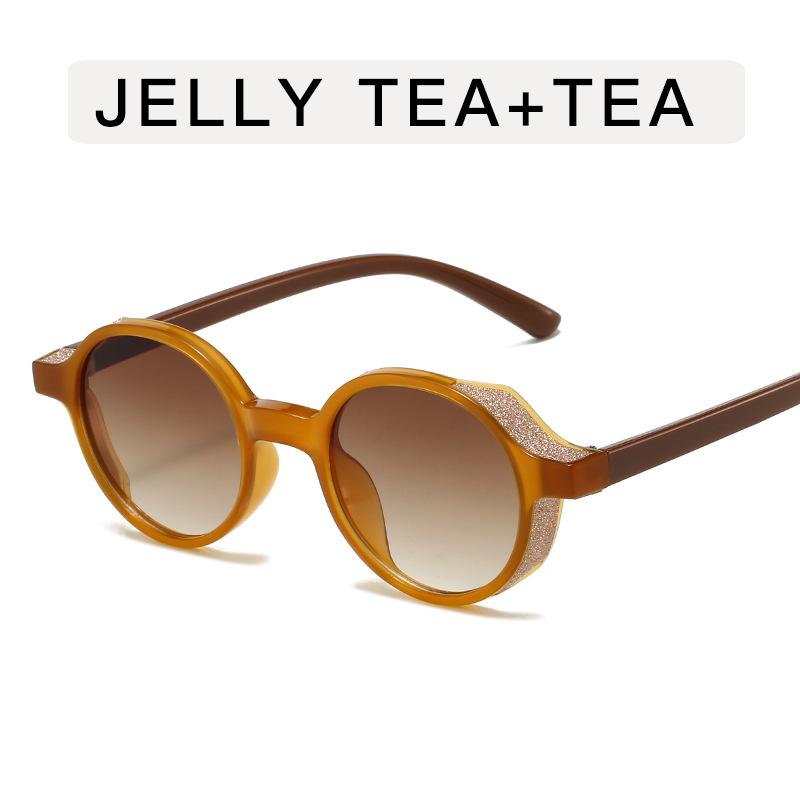 Fashion Trendy Women Sunglasses Round Shape Anti-reflective Sun Glasses Female Vintage Style Party Club Woman Sun Glass