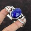 Lapis Lazuli Gemstone Bangle 925 Sterling Silver Cuff Bracelet Handmade Designer Jewelry Adjustable Bangle Special Occasion Gift For Mom