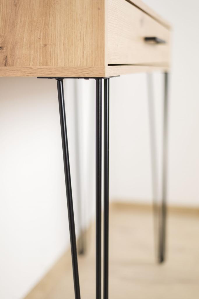 Juego de Patas Horquilla Loft 4 piezas, negro mate, altura 71 cm