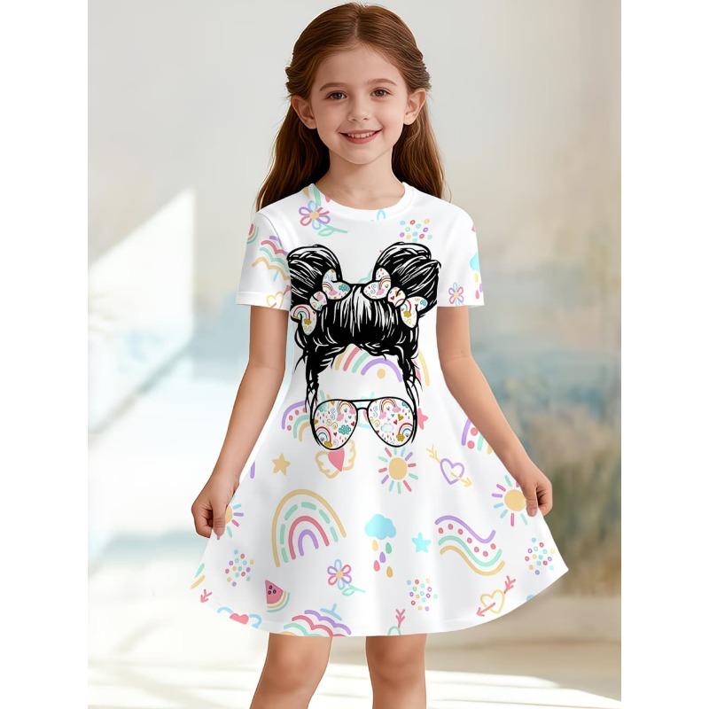 Girls Peppa Pig Summer Cartoon Sundress Casual Loose Fit Print 110