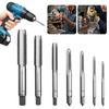 Straight Fluted HSS Machine Plug Tap Square Shank Screw Tap Drill Portable Tapping Tool Set