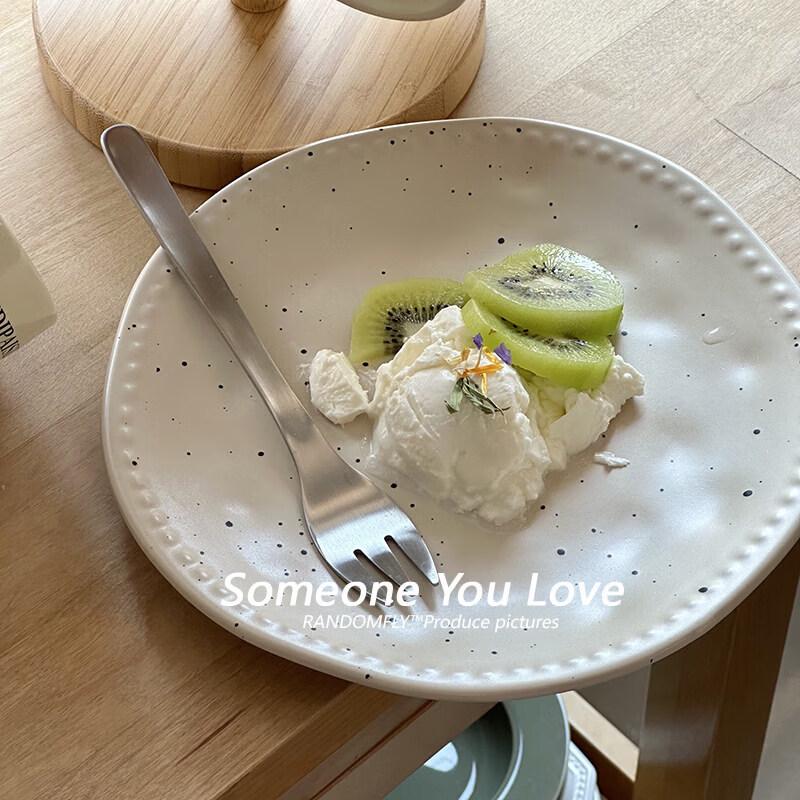 Ins Style Matte Retro Irregular Ceramic Plate