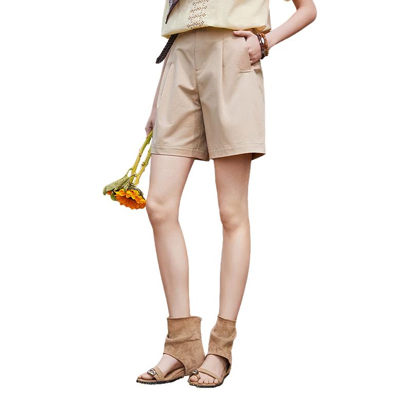 Xiangying Women s High-Waisted Cotton Shorts M