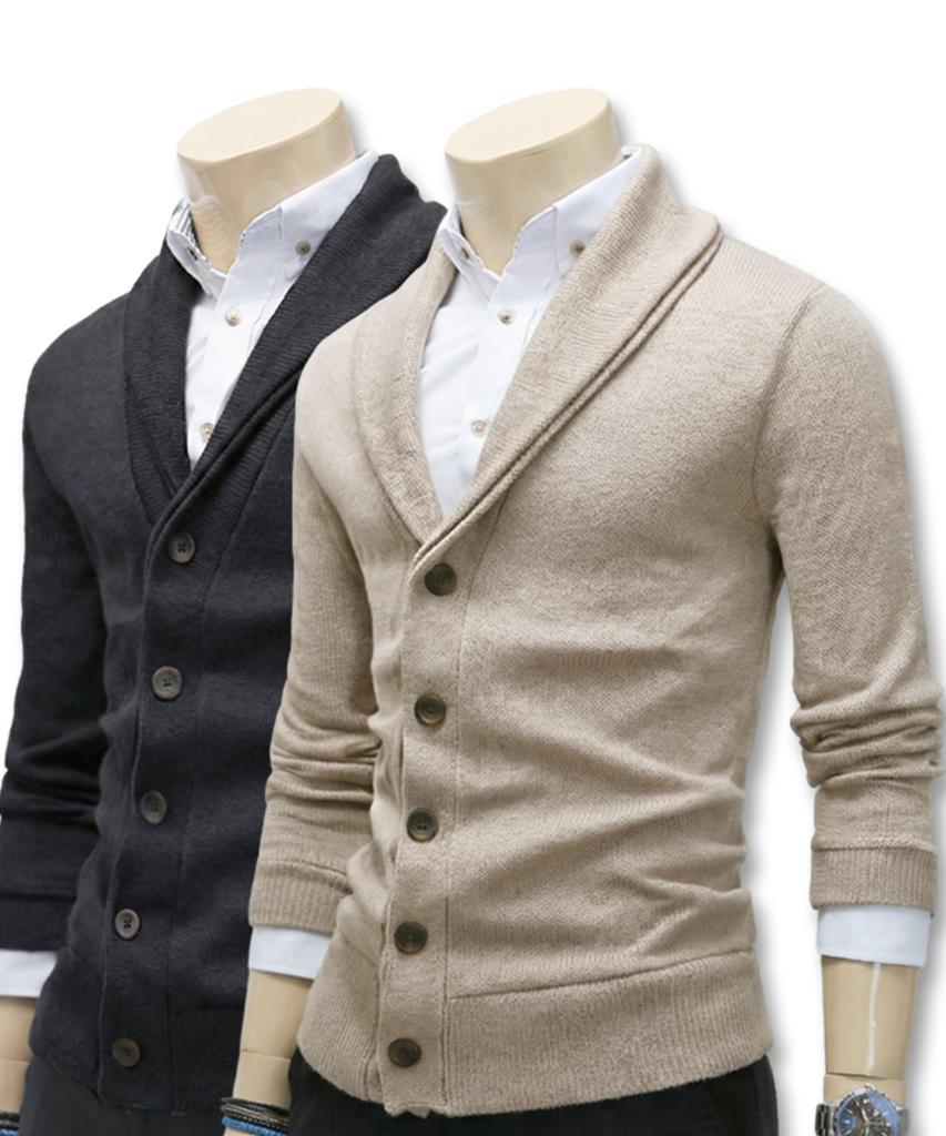 Blueforce Shawl Collar Cardigan Semi-Slim Fit Knit