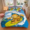 3pcs Surfing-garfield Bedding Set: Perfect for Bedroom or Guest Room. Soft and Comfortable with No Core Included Yy251009208