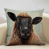 Animal Cushion Cover Cattle and Sheep Bedroom Sofa In The Ranch Fashion Decorative Pillow 45x45cm Linen Pillow Car Accessories
