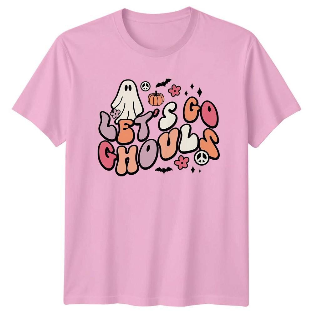 Lets Go Ghouls Unisexs TShirt Retro Fall Halloween Halloween Gift For Her