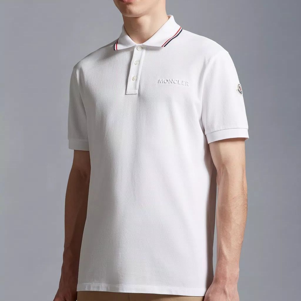 Moncler Logo Patch Short Sleeved Polo Shirt I20918A0000684556002