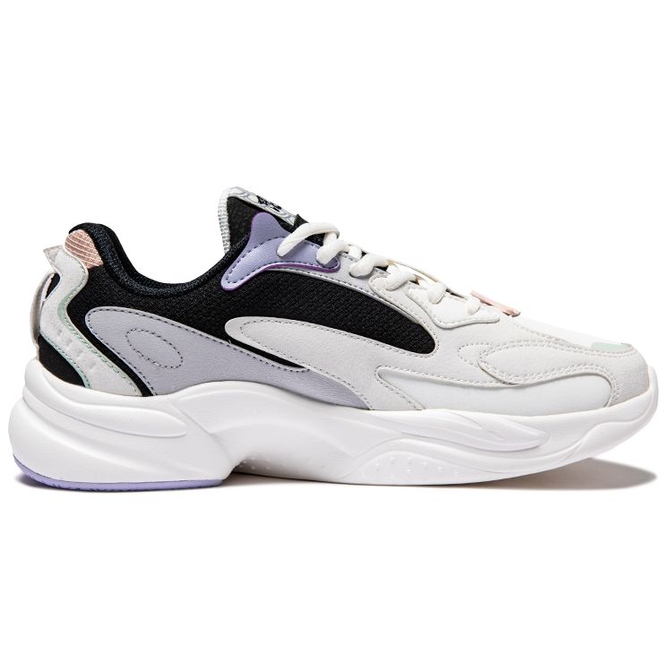 Hongxing Erke Kunlun Five Elements Trendy Casual Low-Top Running Shoes Women sneaker White Black 12122320456-004