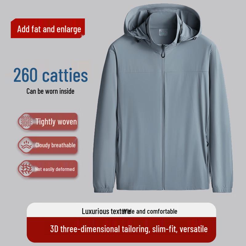 Men s Plus Size Sun Protection Quick Dry Jacket 4XL