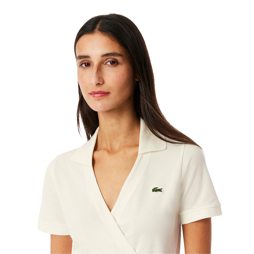 Lacoste Womens/Ladies V Neck Short-Sleeved Wrap Dress