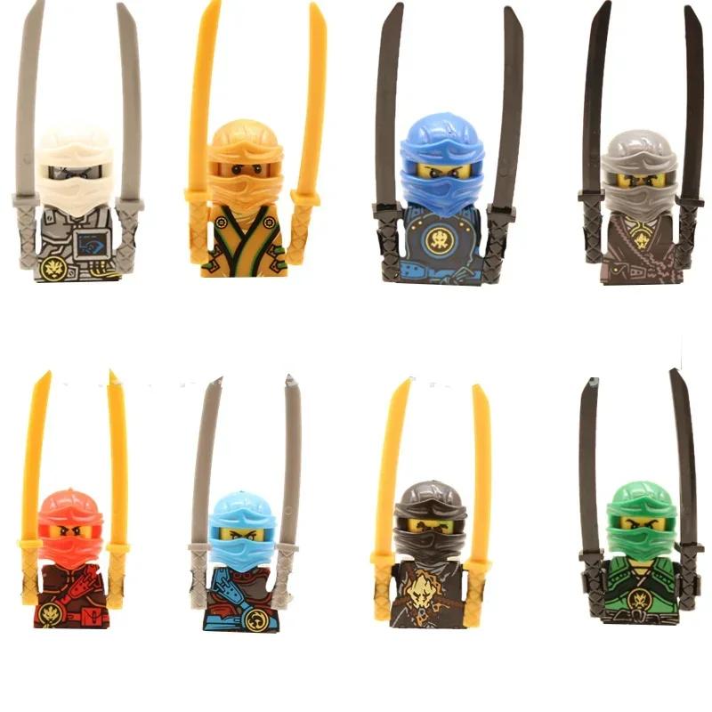 8ks/Sada Anime Ninja Figurky Morro Nadakhan Lloyd Kai Jay Zane Cole Nya Stavební Kostky Mini Akční Figurky Cihličky Hračky Dárek