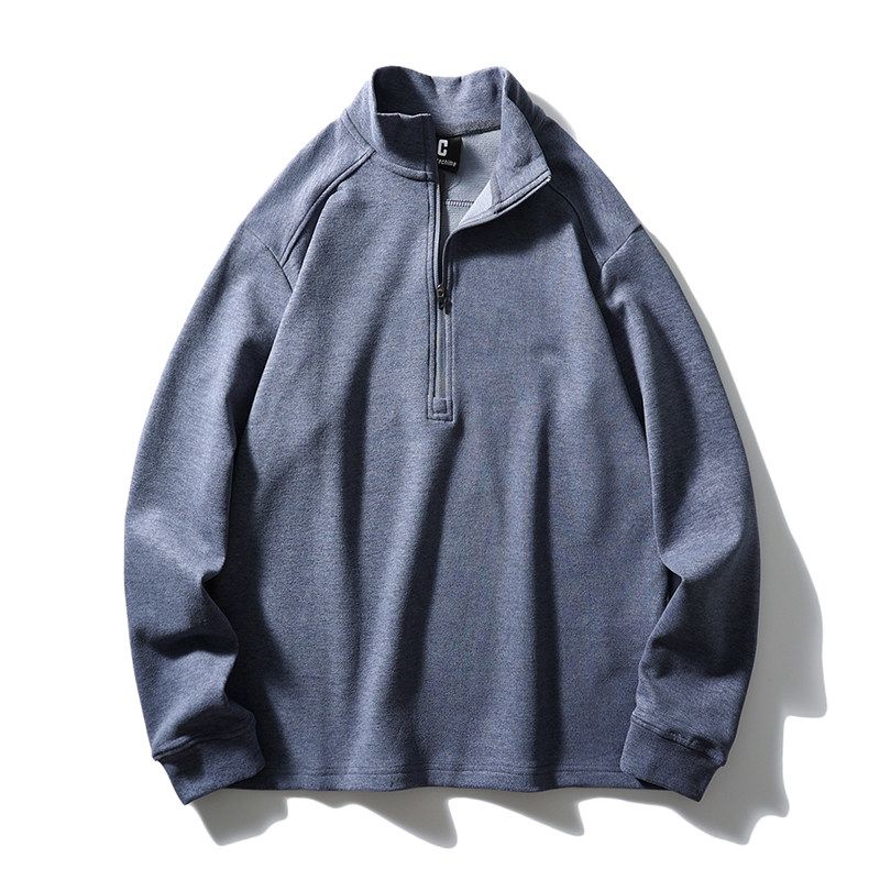 Half-Zip Stand-Up Collar Sweatshirt for Men, Autumn and Winter Base Layer, Export Men's Clothing, Sports Running Fitness Quick-Dry Shirt
