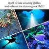 SecurityIng Diving Light Red Blue White Light 8000lm Waterproof Underwater 80M 120 Degree Wide Beam Scuba Diving Light Underwater Photo Video