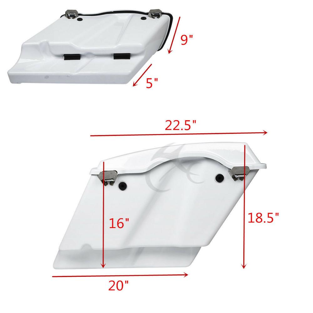 Motorcycle 5" Stretched Saddlebags Conversion For Harley Softail Heritage Deluxe 1984-2017