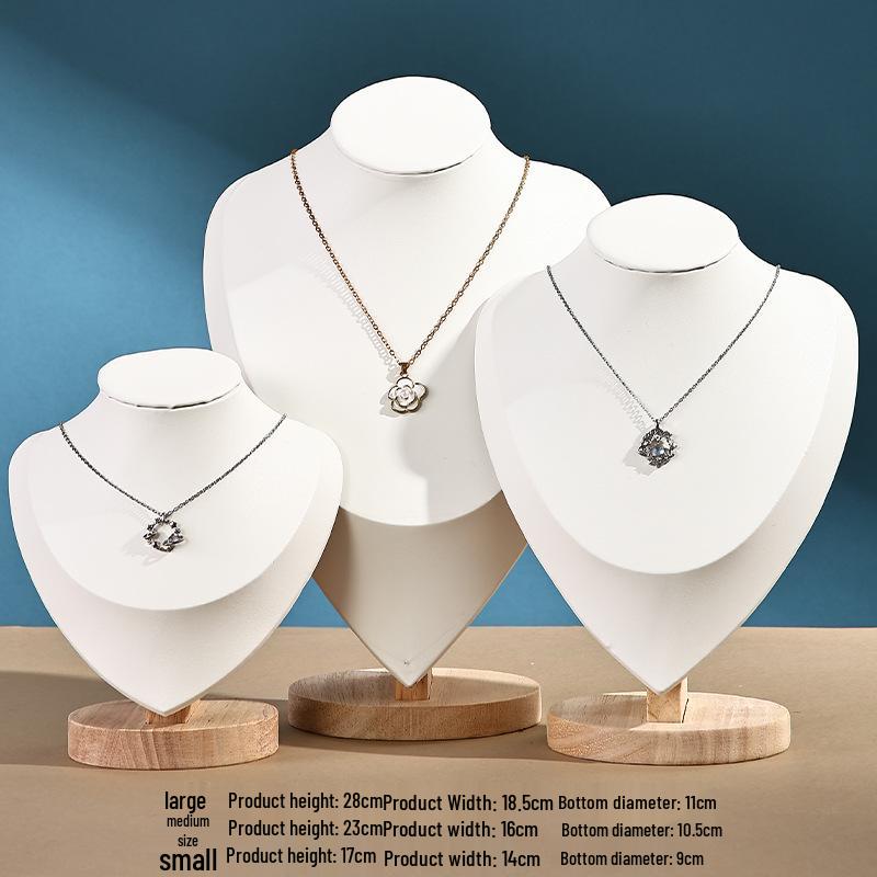 Solid Wood Jewelry Display Mannequin for Necklaces