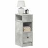 vidaXL Nightstand with Drawer Concrete Gray 25x31x66 Cm