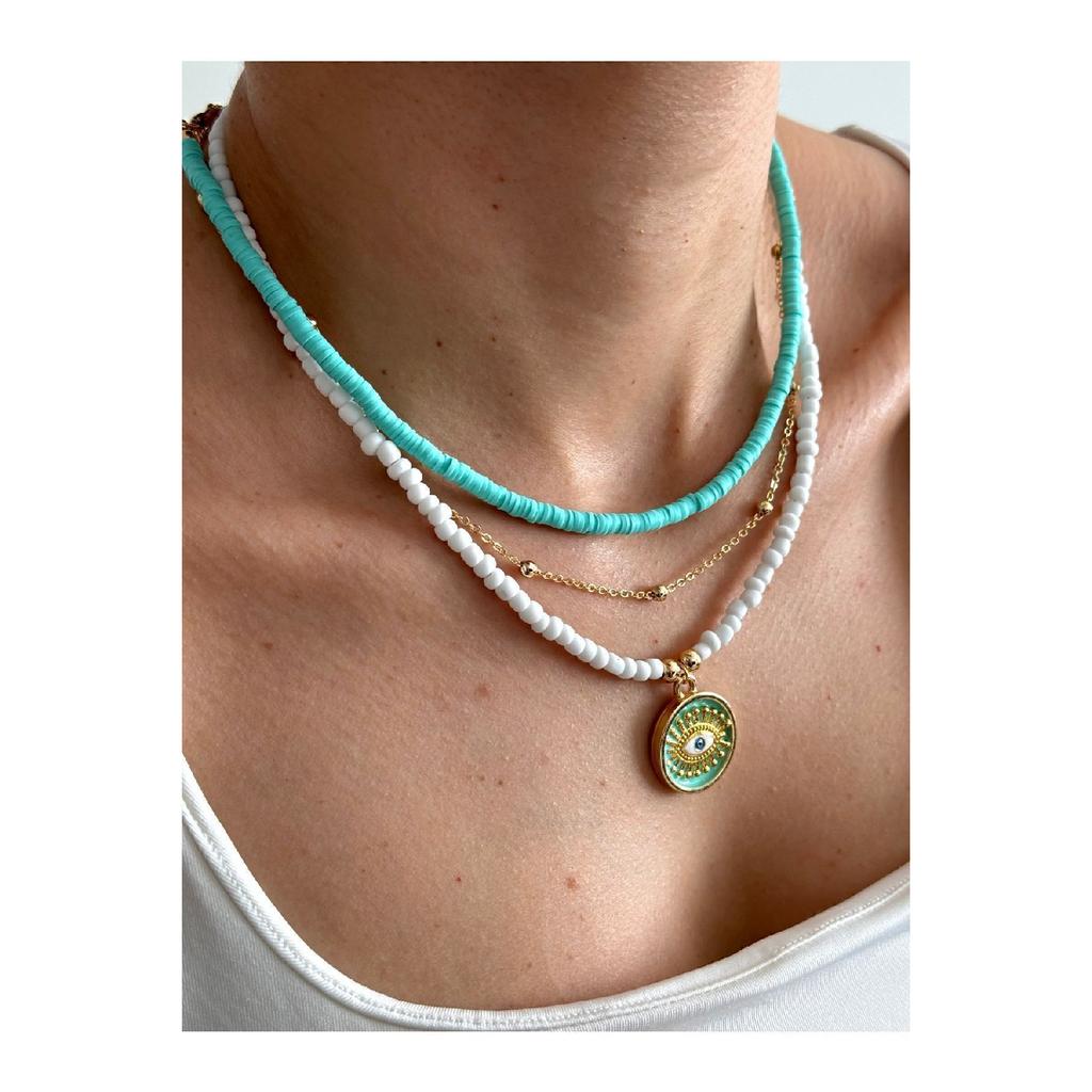 Necklace Set | Combination Necklace | 3 Piece Necklace | Summer Necklace | Necklace Set | Fimo Necklace | Eye Necklace