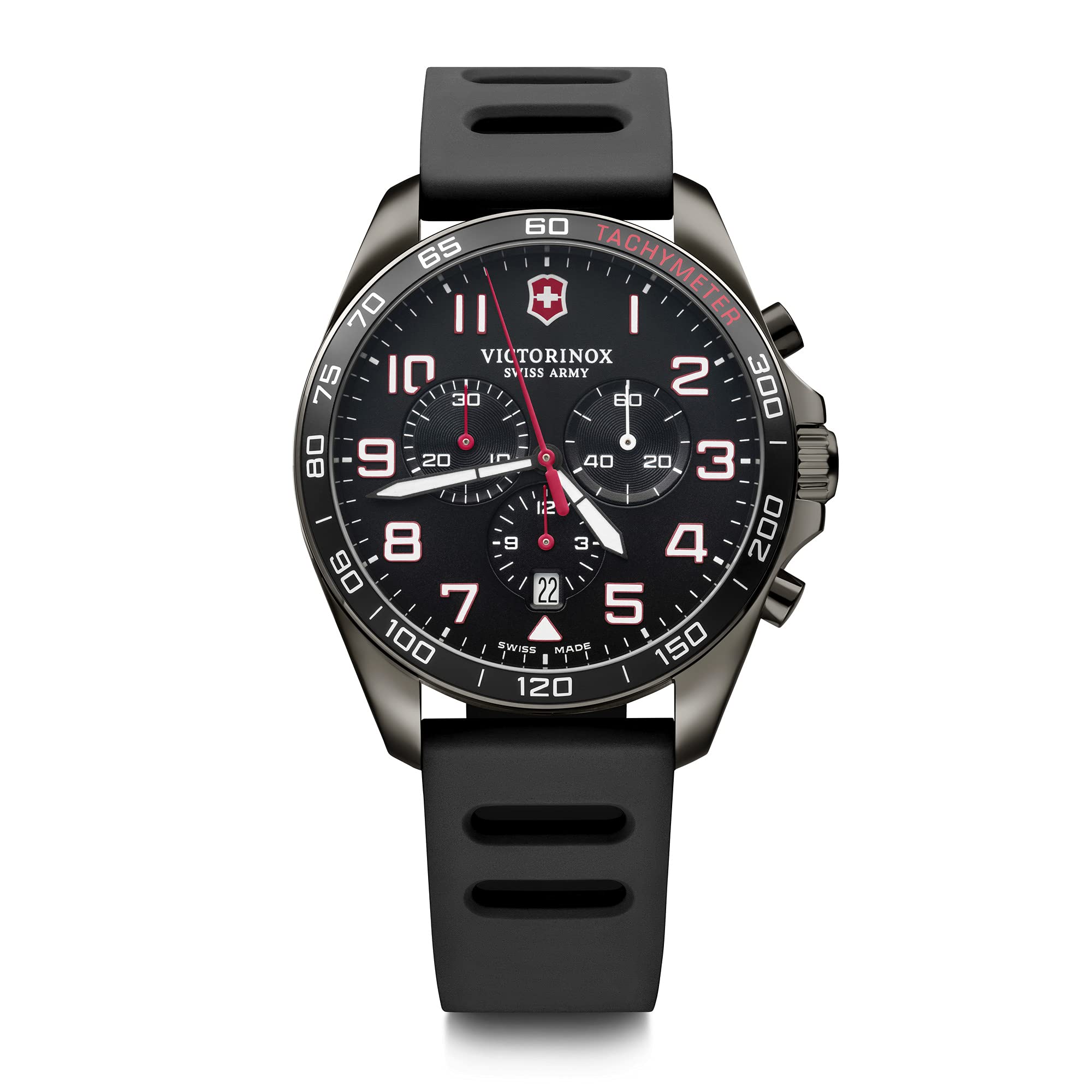 

[Victorinox] Watch FIELDFORCE SPORT CHRONO Stainless Steel Case (316L) Black Dial Black Rubber Strap 241889 [