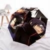 Naruto pattern, automatic folding umbrella, portable and foldable design, 8 ribs, a Christmas or birthday gift.