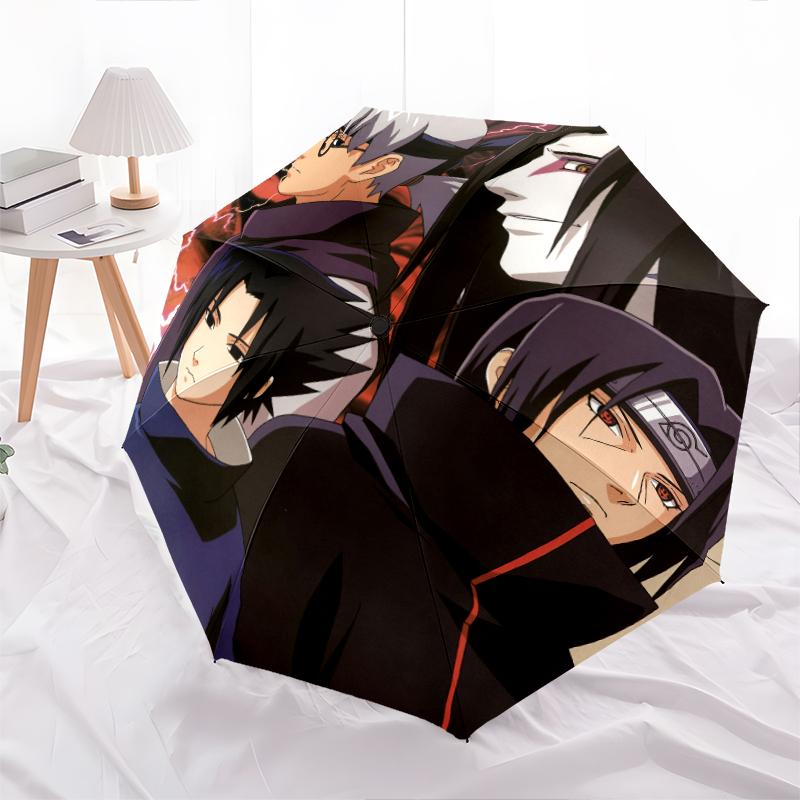 Naruto pattern, automatic folding umbrella, portable and foldable design, 8 ribs, a Christmas or birthday gift.