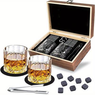1 Takım, Viski Taşları Ve Bardak Seti, Şarap Kadehi, Buz Maşası, Viski Taşları, Buz Taşı, Bar Malzemeleri, Taşınabilir Şarap Seti