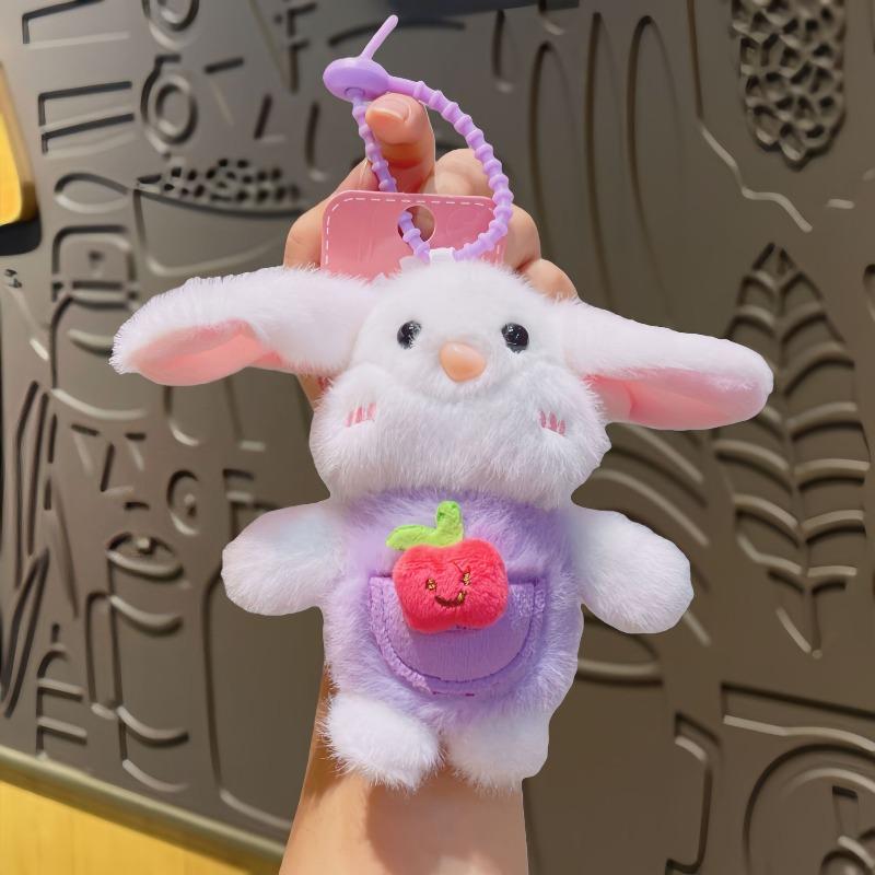 

Мультяшная плюшевая игрушка в виде фруктового кролика, милая мини-фигурка, креативная кукла для пары на рюкзак, подвеска для ключей Apple