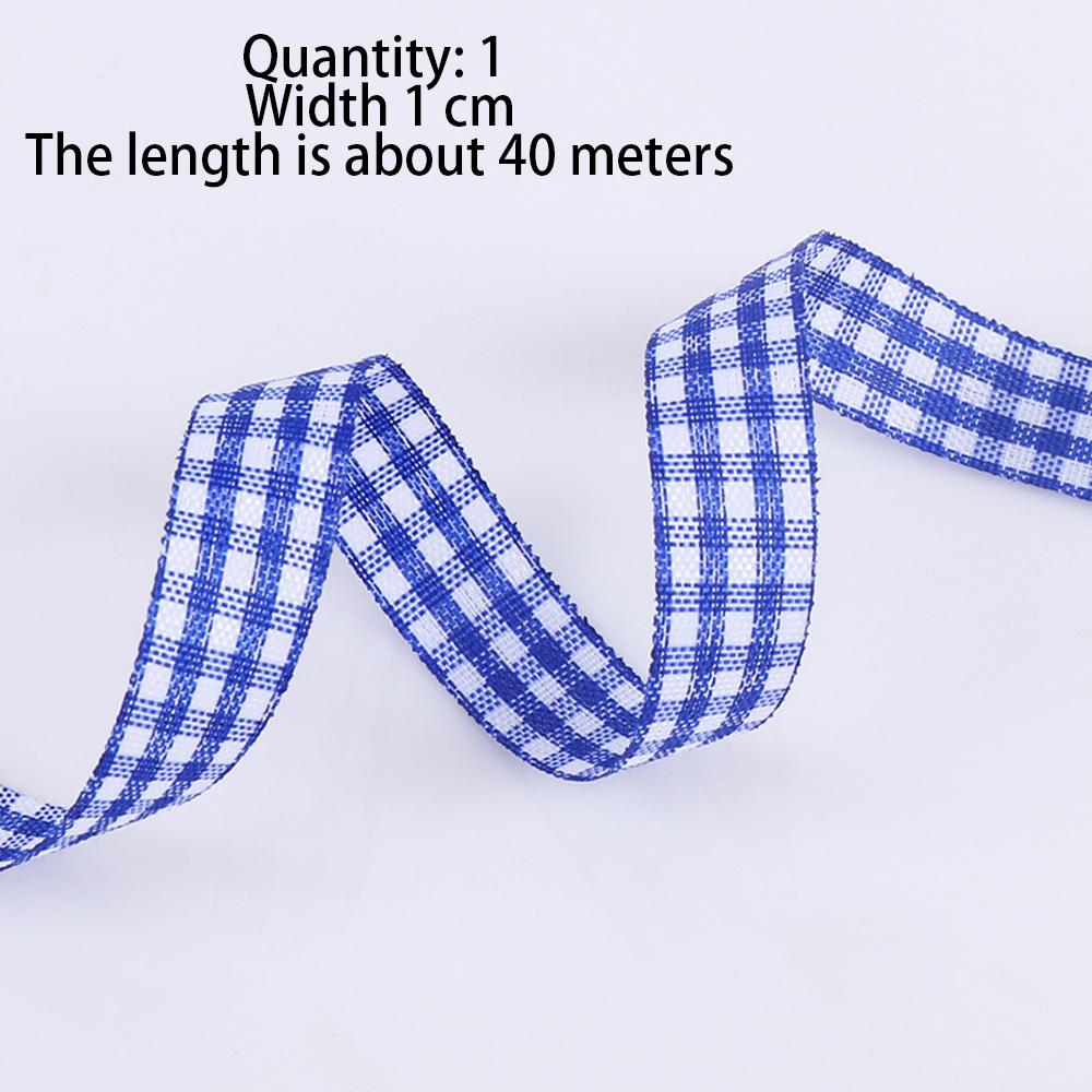 8 Rolls Plaid Ribbon Grid Ribbon Checked Polyester Ribbon 3/8" Fabric Ribbon Roll for Hair Accessories Craft Christmas Gift Wrap