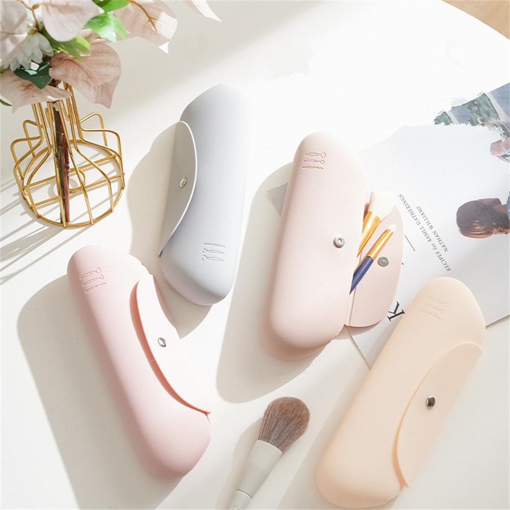 Suport pentru pensule de machiaj de călătorie, perie cosmetice din silicon, husă pentru instrumente de machiaj, portabil, rezistent la apă, organizator pentru unelte de machiaj femei fete