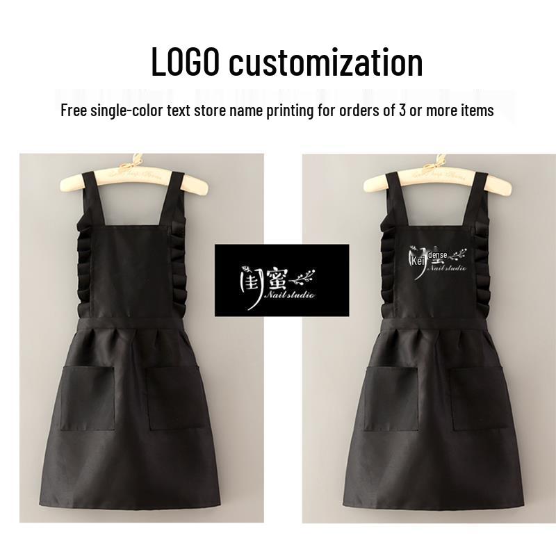 Japanese Style Oil-Proof Women's Apron for Manicure, Catering, and Cooking - Summer Work Uniform