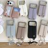 For Iphone 17 16 15 14 13 Air Por Max Wallet Case Neck Shoulder Crossbody Strap Ring Clasp Card Holder Finger Grip Strap Cover