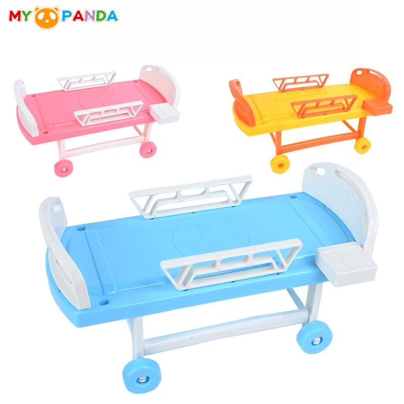 1 Pieza Cama de Hospital Simulación Doctor Enfermera Hombre y Mujer Accesorios de Juego Cama para Muñeca Cama Médica Cama Juguete para Jugar Juguete para el Hogar de Juego para Niños