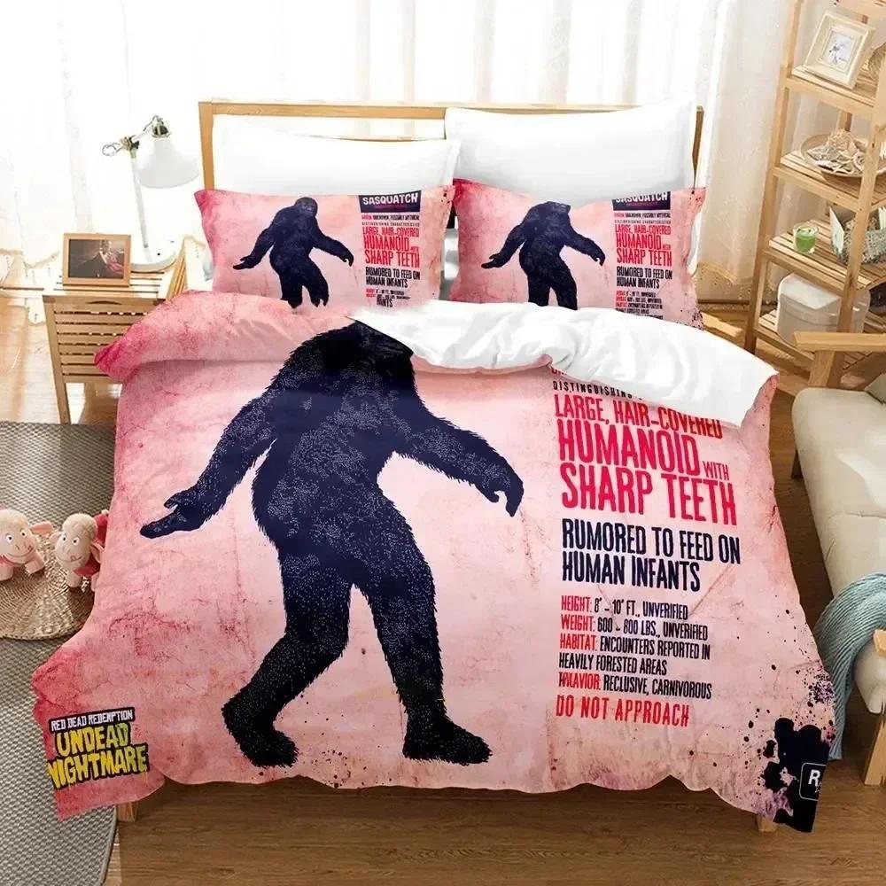 Game Undead Nightmare Red Dead Redemption Bedding Set Boys Girls Twin Queen Size Duvet Cover Pillowcase Bed Kids Adult