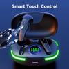VAORLO Pro80 TWS słuchawki bezprzewodowe wyświetlacz cyfrowy słuchawki Mini słuchawki douszne z mikrofonem HD oświetlenie rgb dla wszystkich smartfonów