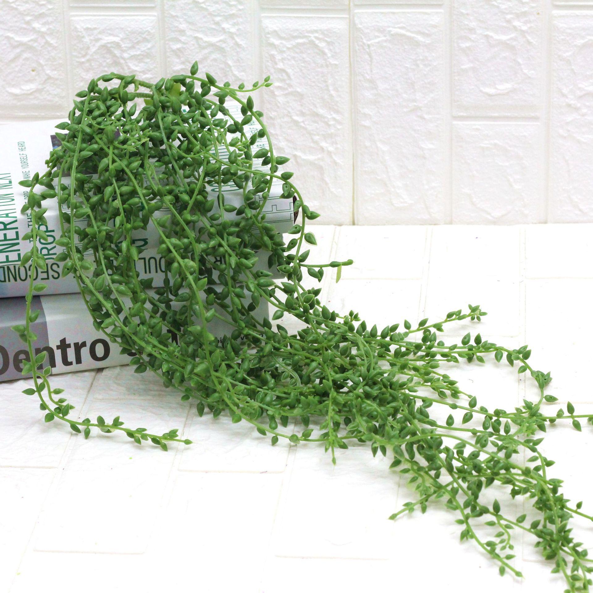 

Имитация набора растений Lover Tears Настенный декор из ротанга, настенный материал для растений, украшение окна зелёный