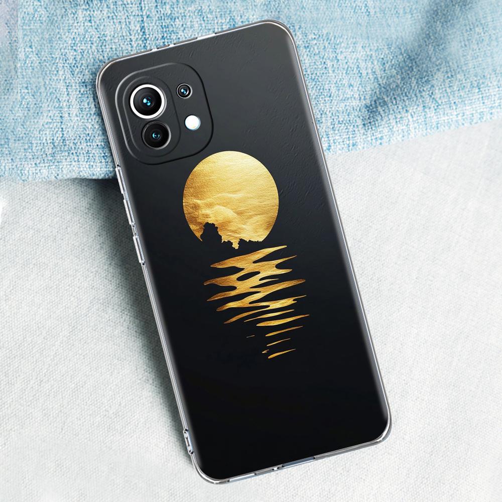 Phone Case For Xiaomi Mi 15 14 13 12 11 Lite 15T 13T 12T Pro Poco X7 X6 X5 Pro 5G X3 NFC F7 F6 F5 Cover Mountain Sunrise Line